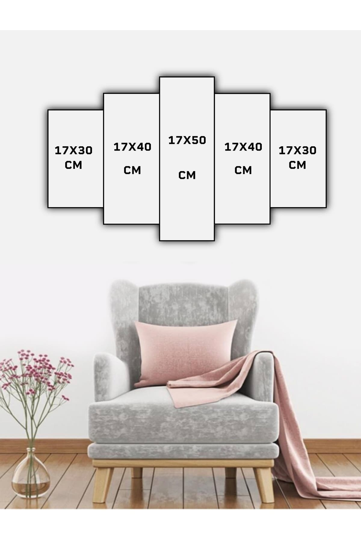 Bilge 5 Parçalı Mdf Tablo - B5mdf-0017 - Detay