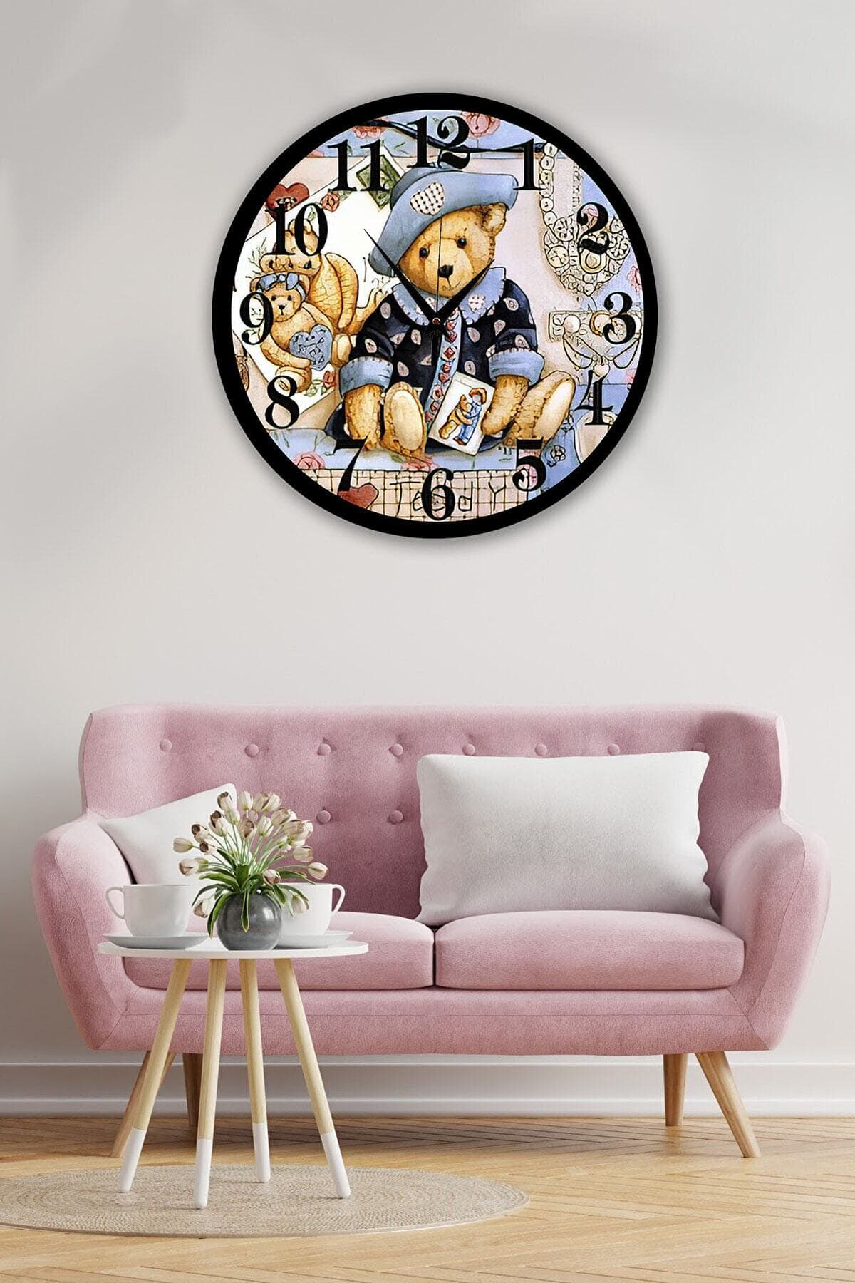 Bilge Retro Tasarımlı Duvar Saati 35x35cm