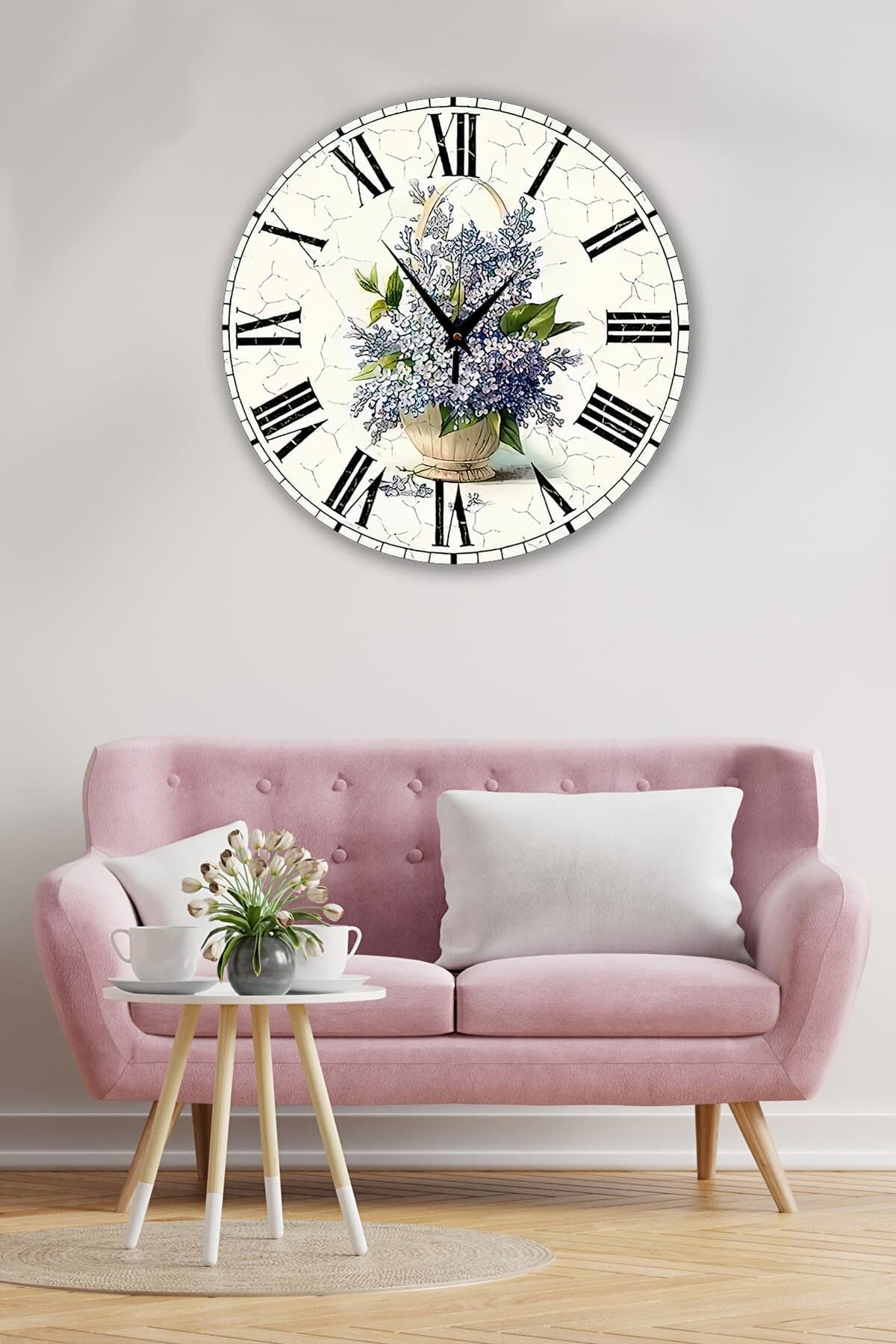 Bilge Retro Tasarımlı Duvar Saati 35x35cm