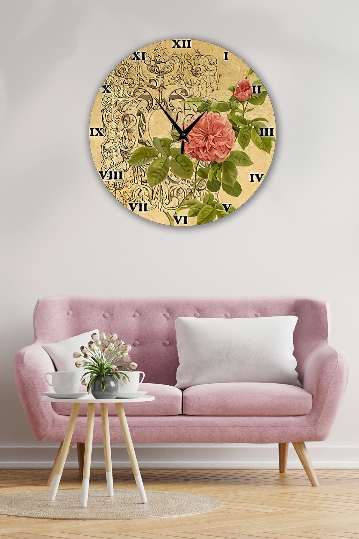 Bilge Retro Tasarımlı Duvar Saati 35x35cm
