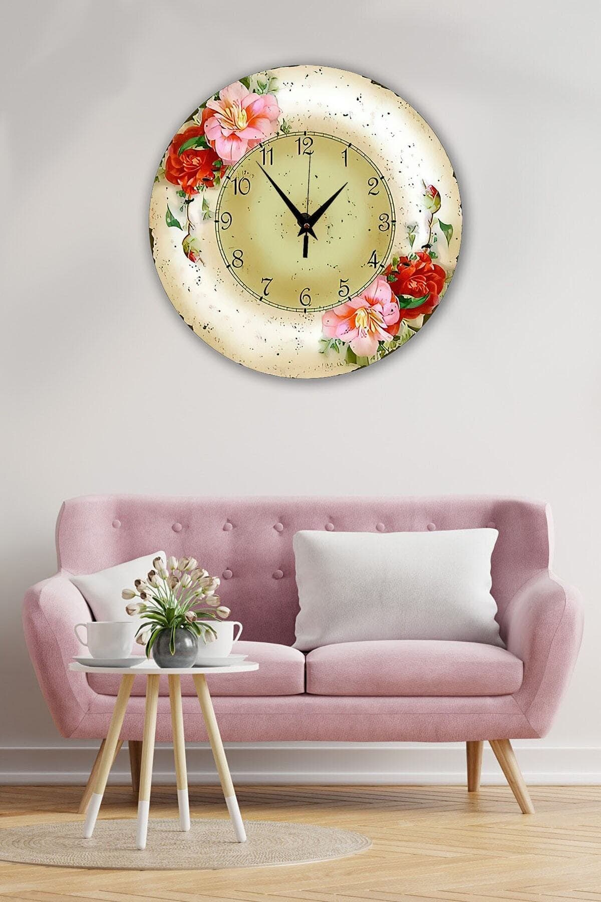 Bilge Retro Tasarımlı Duvar Saati 35x35cm