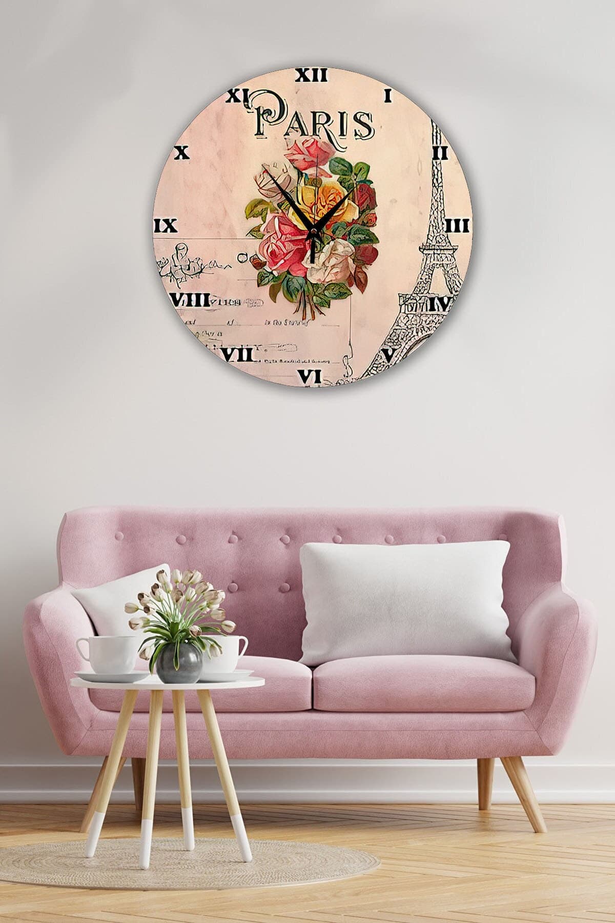 Bilge Retro Tasarımlı Duvar Saati 35x35cm