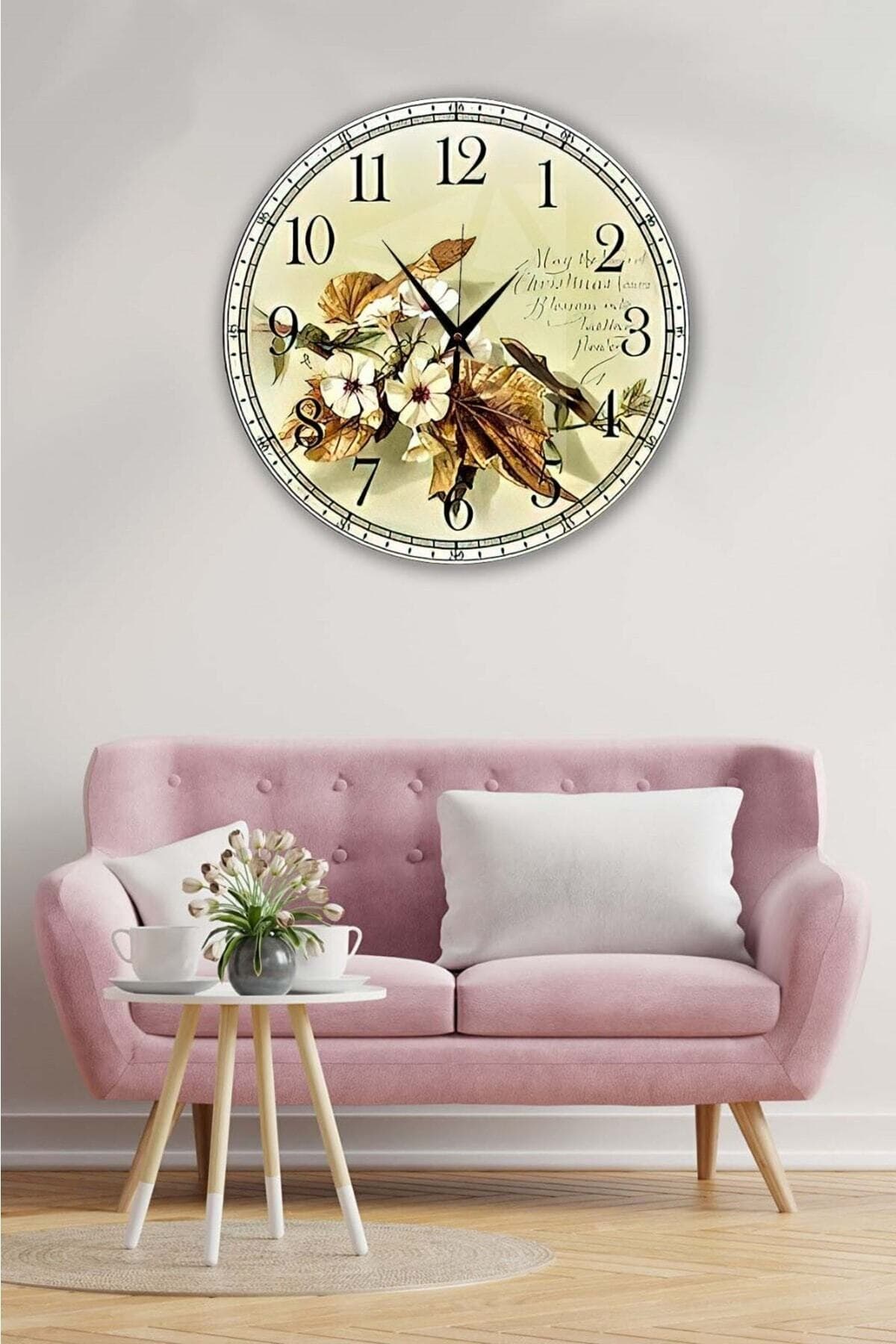 Bilge Retro Tasarımlı Duvar Saati 40x40cm - Detay