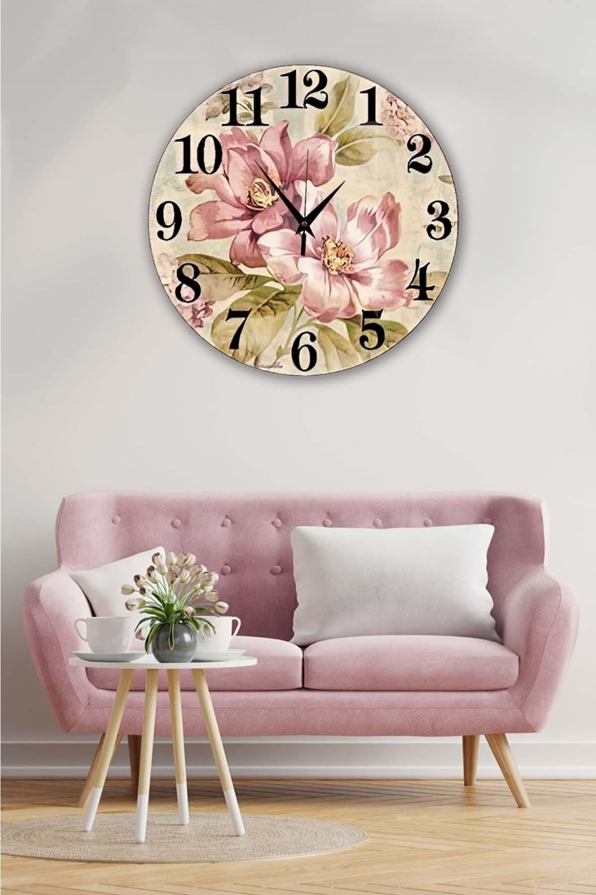 Bilge Retro Tasarımlı Duvar Saati 40x40cm