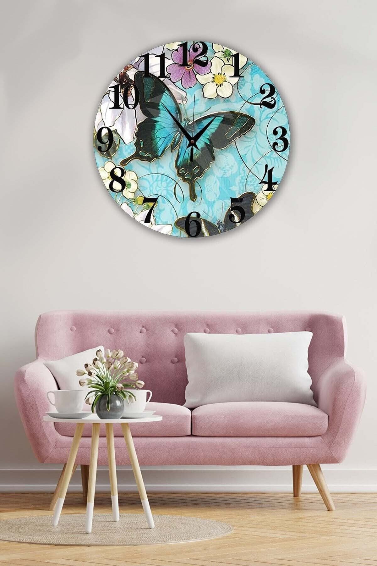 Bilge Retro Tasarımlı Duvar Saati 35x35cm