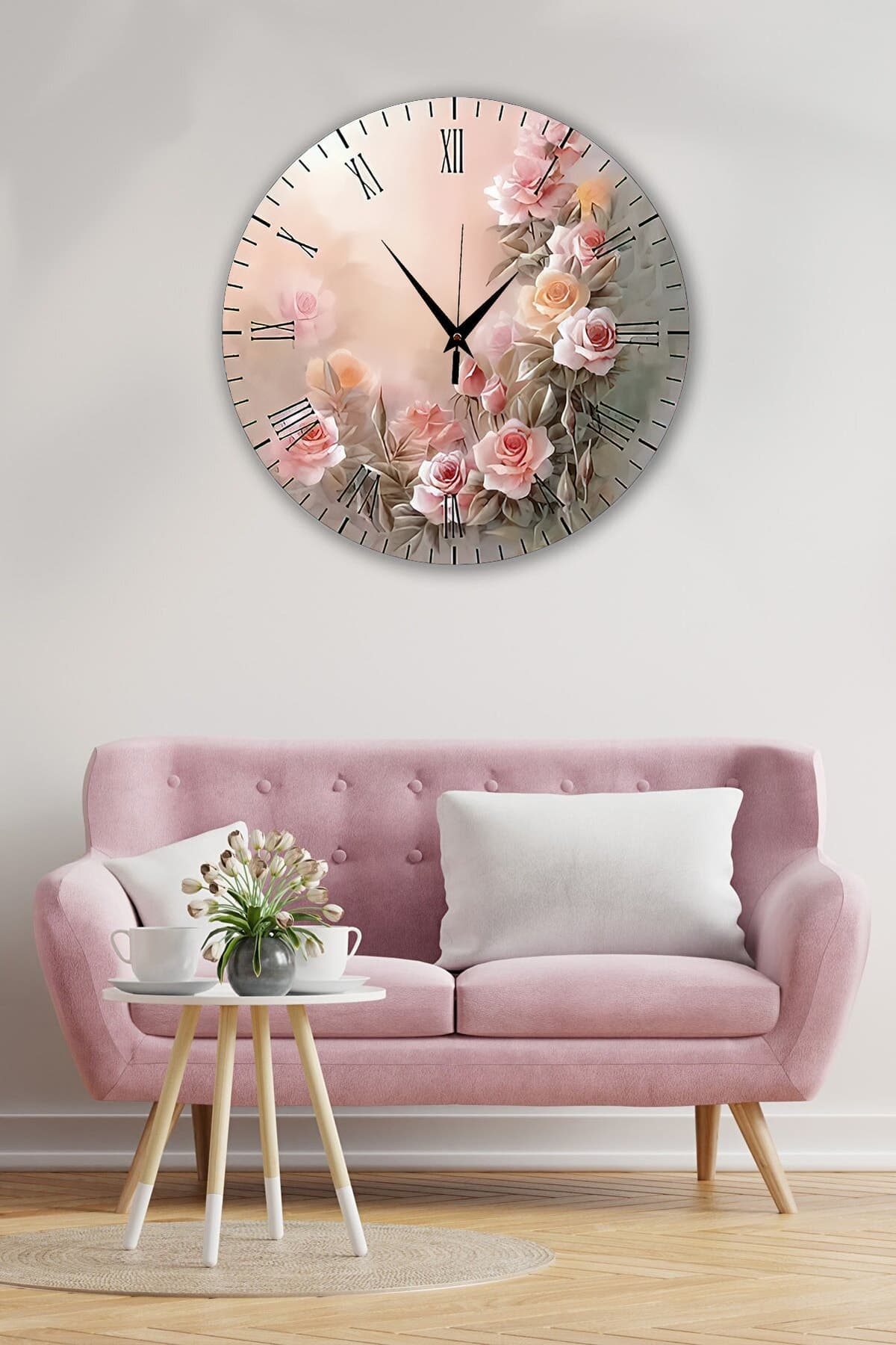 Bilge Retro Tasarımlı Duvar Saati 35x35cm