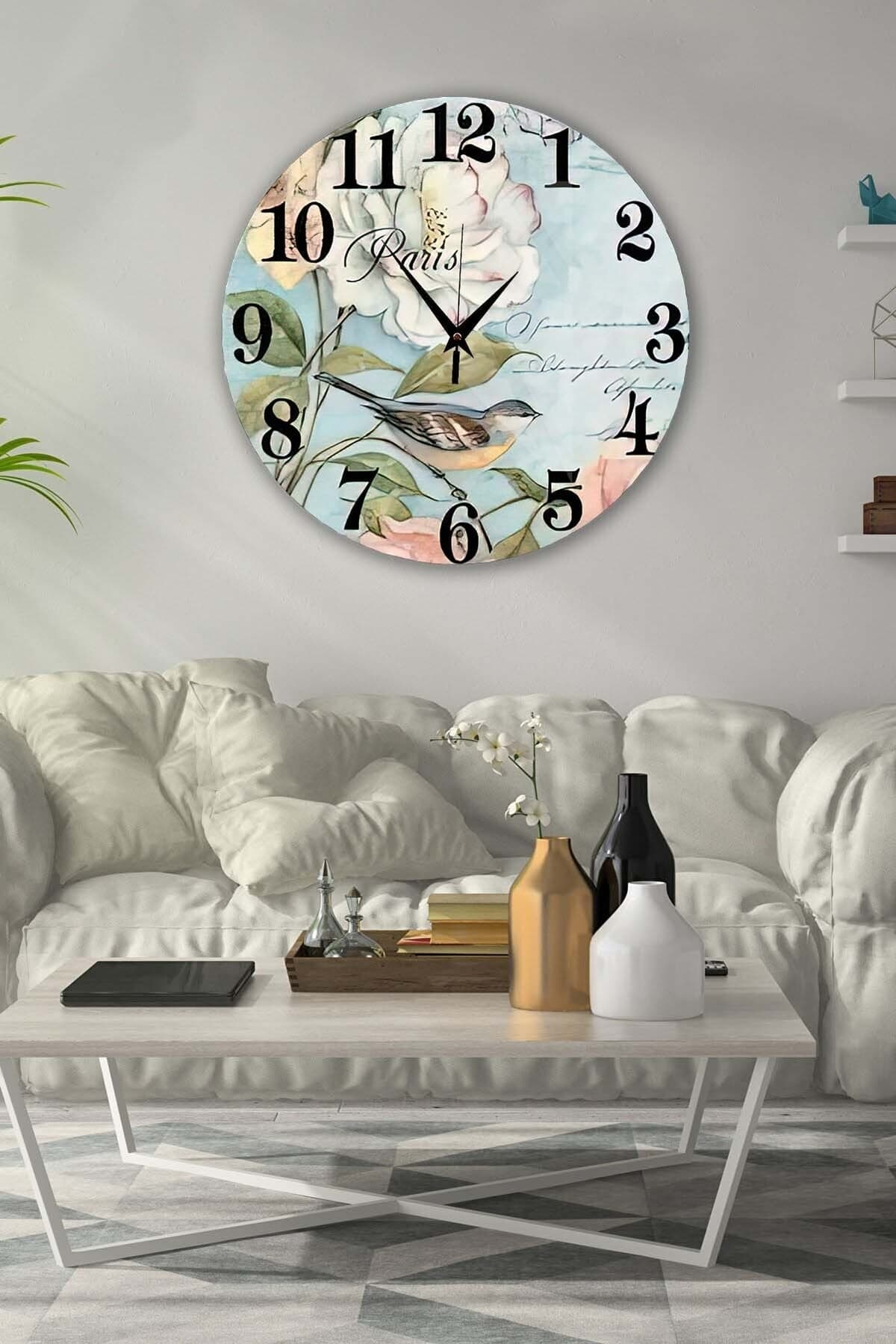 Bilge Retro Tasarımlı Duvar Saati 35x35cm