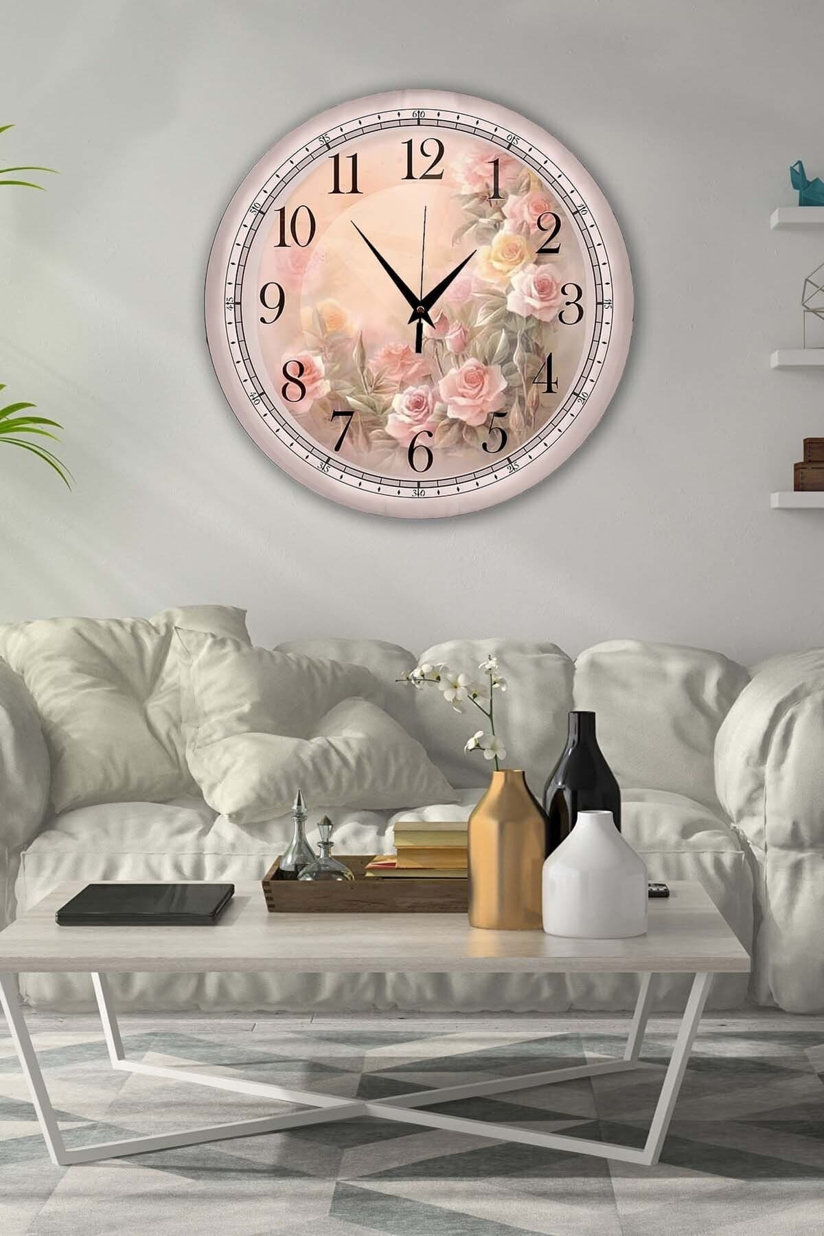 Bilge Retro Tasarımlı Duvar Saati 35x35cm - Detay