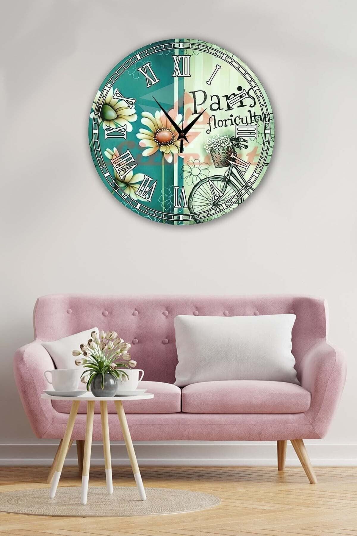 Bilge Retro Tasarımlı Duvar Saati 35x35cm