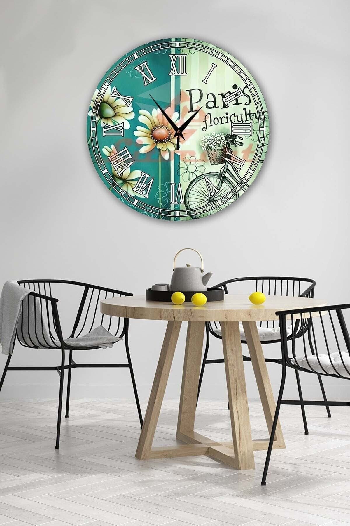 Bilge Retro Tasarımlı Duvar Saati 35x35cm - Detay