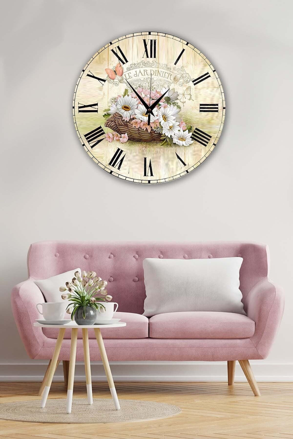 Bilge Retro Tasarımlı Duvar Saati 40x40cm