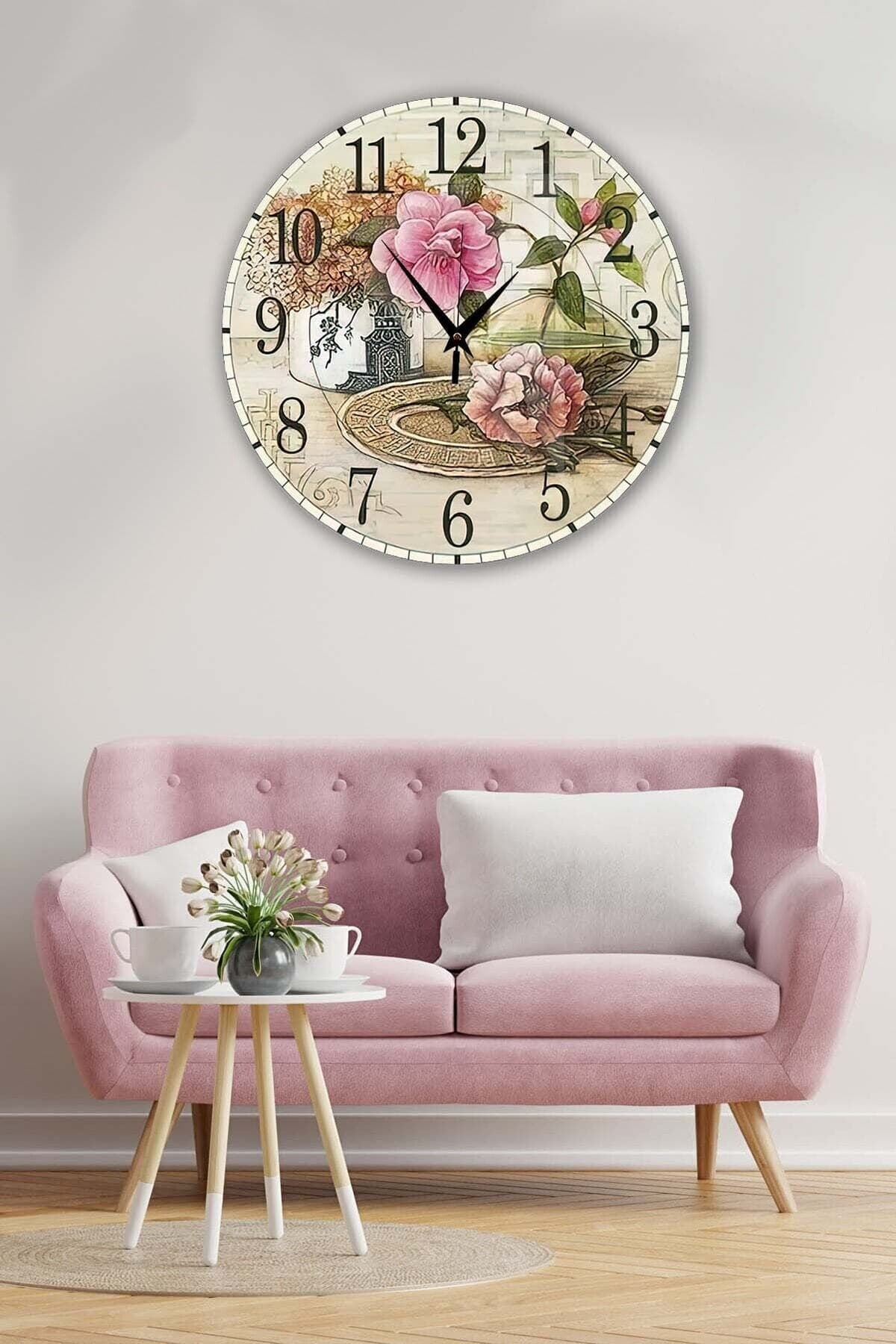 Bilge Retro Tasarımlı Duvar Saati 40x40cm