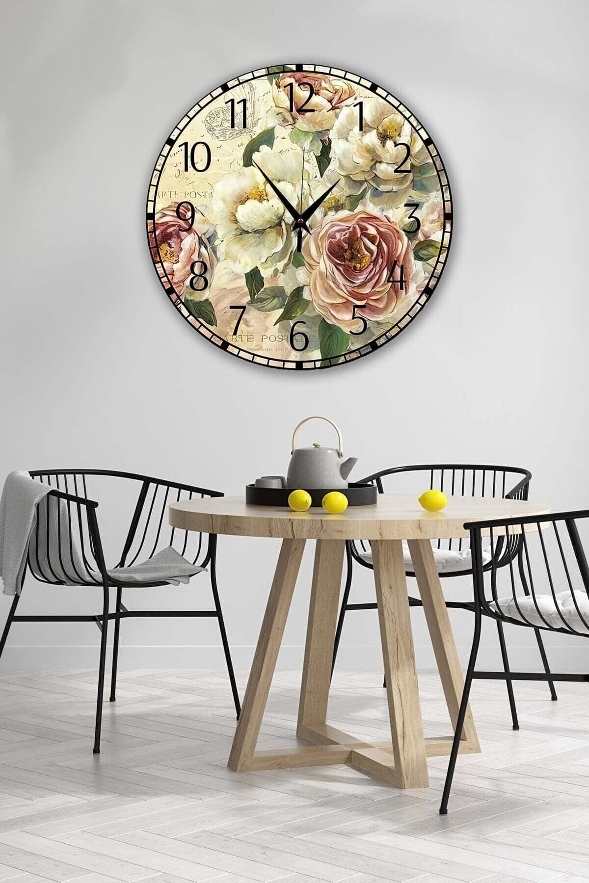 Bilge Retro Tasarımlı Duvar Saati 35x35cm