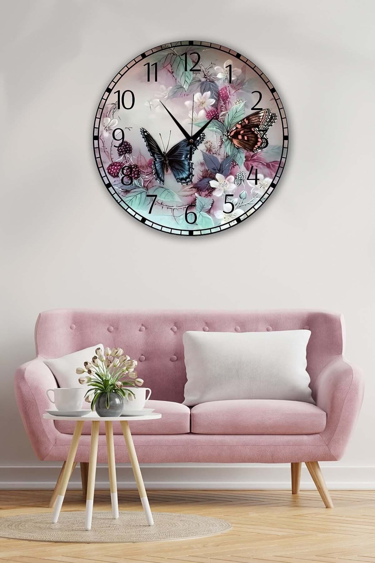 Bilge Retro Tasarımlı Duvar Saati 35x35cm