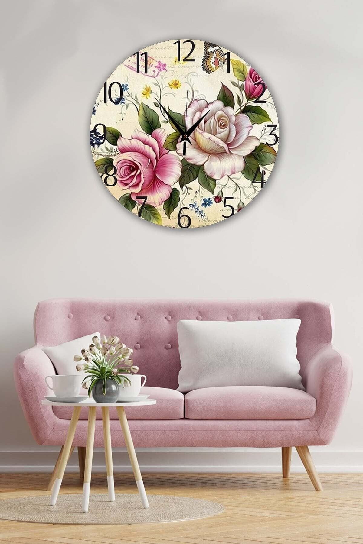 Bilge Retro Tasarımlı Duvar Saati 35 X 35 Cm