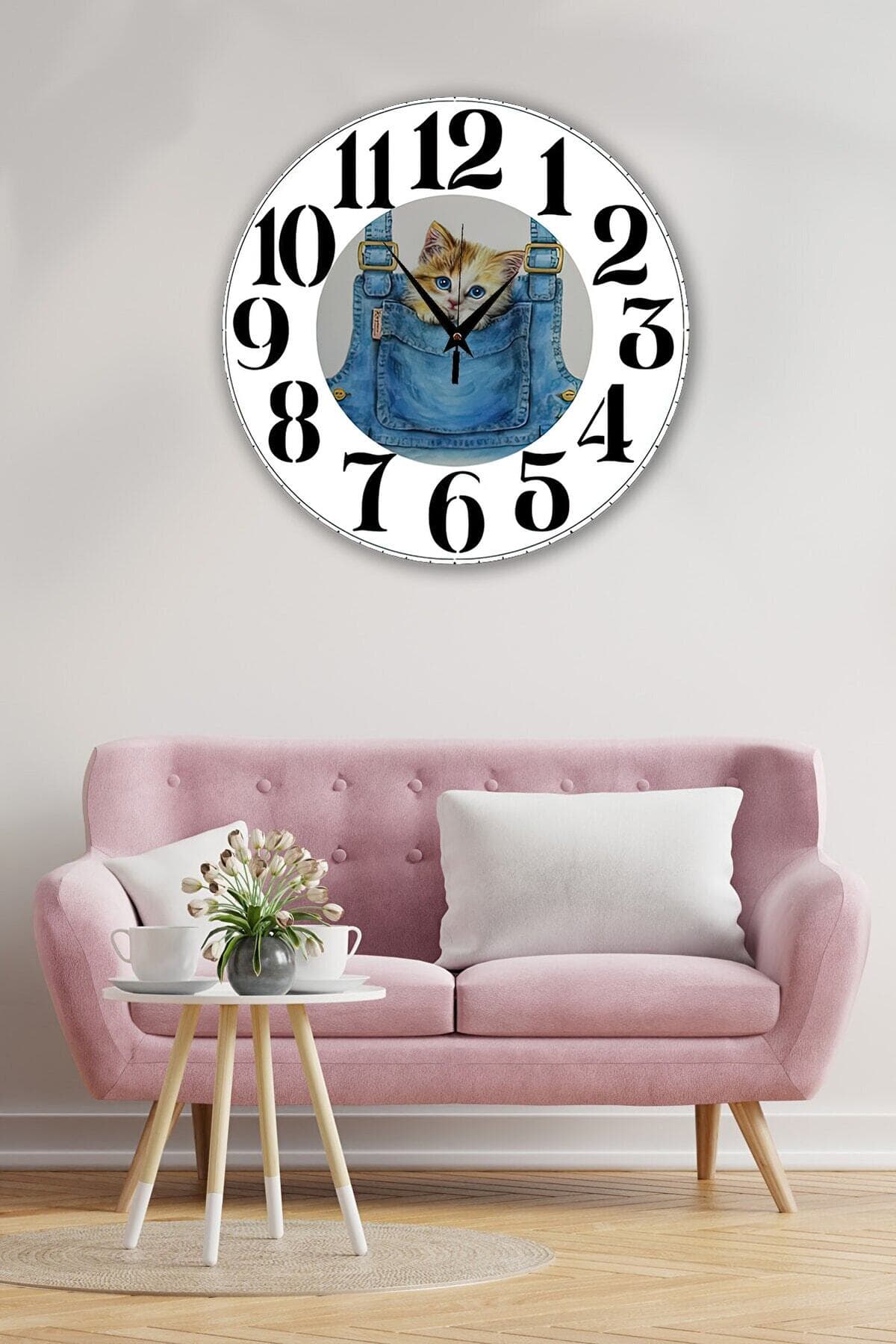 Bilge Retro Tasarımlı Duvar Saati 35 X 35 Cm