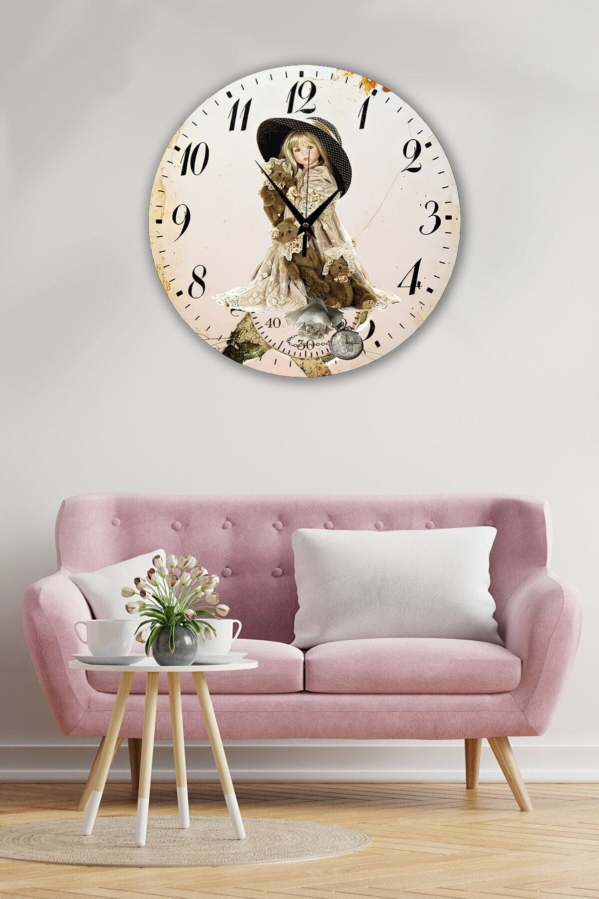 Bilge Retro Tasarımlı Duvar Saati 35 X 35 Cm