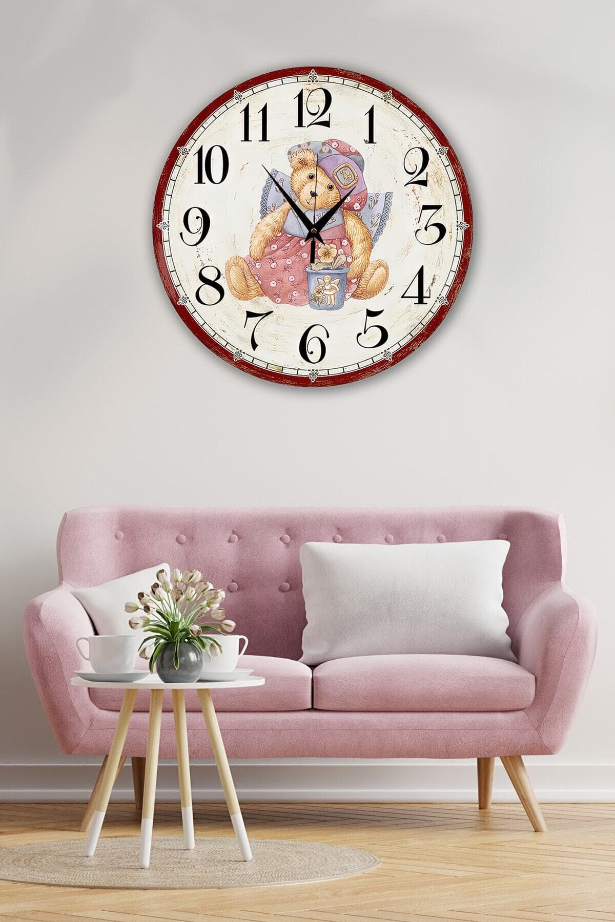 Bilge Retro Tasarımlı Duvar Saati 35 X 35 Cm