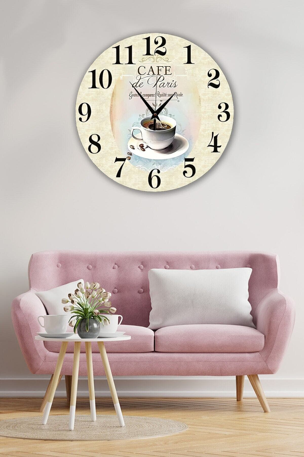 Bilge Retro Tasarımlı Duvar Saati 35 X 35 Cm