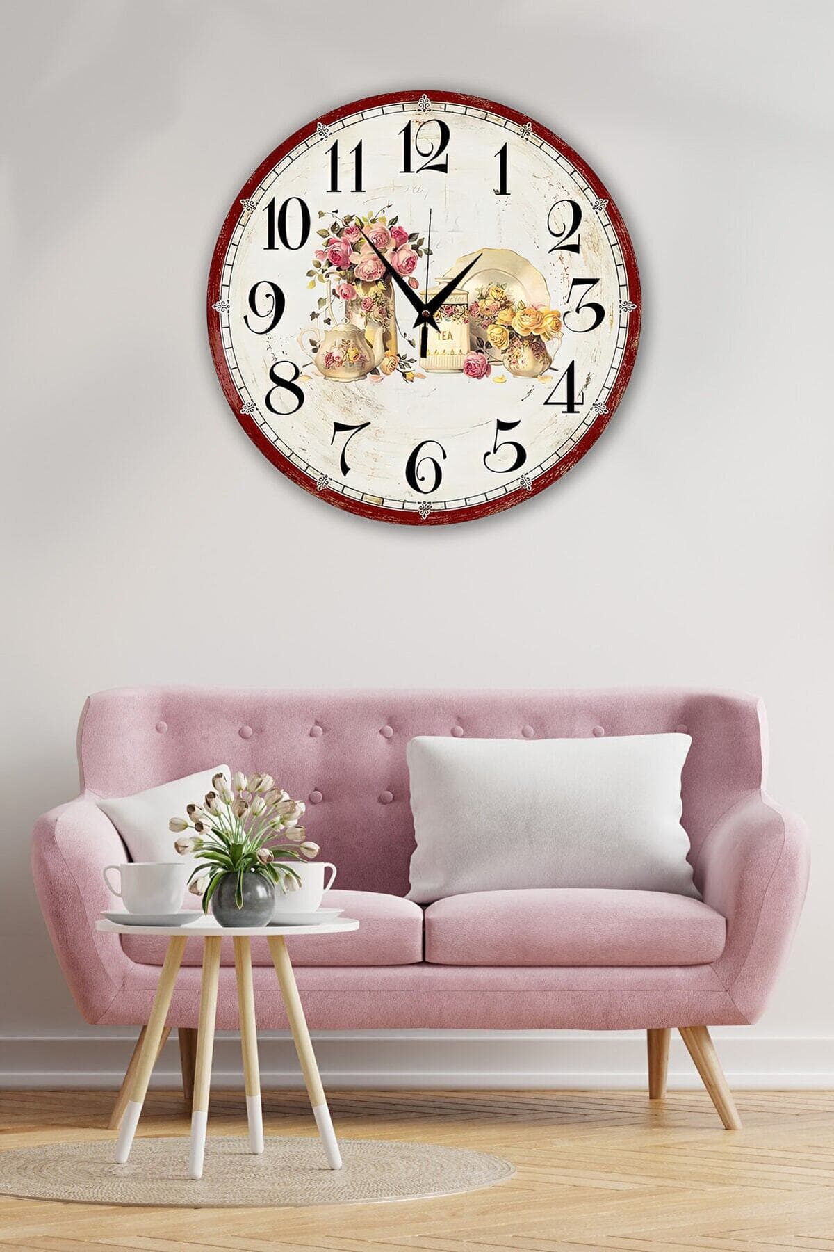Bilge Retro Tasarımlı Duvar Saati 35 X 35 Cm
