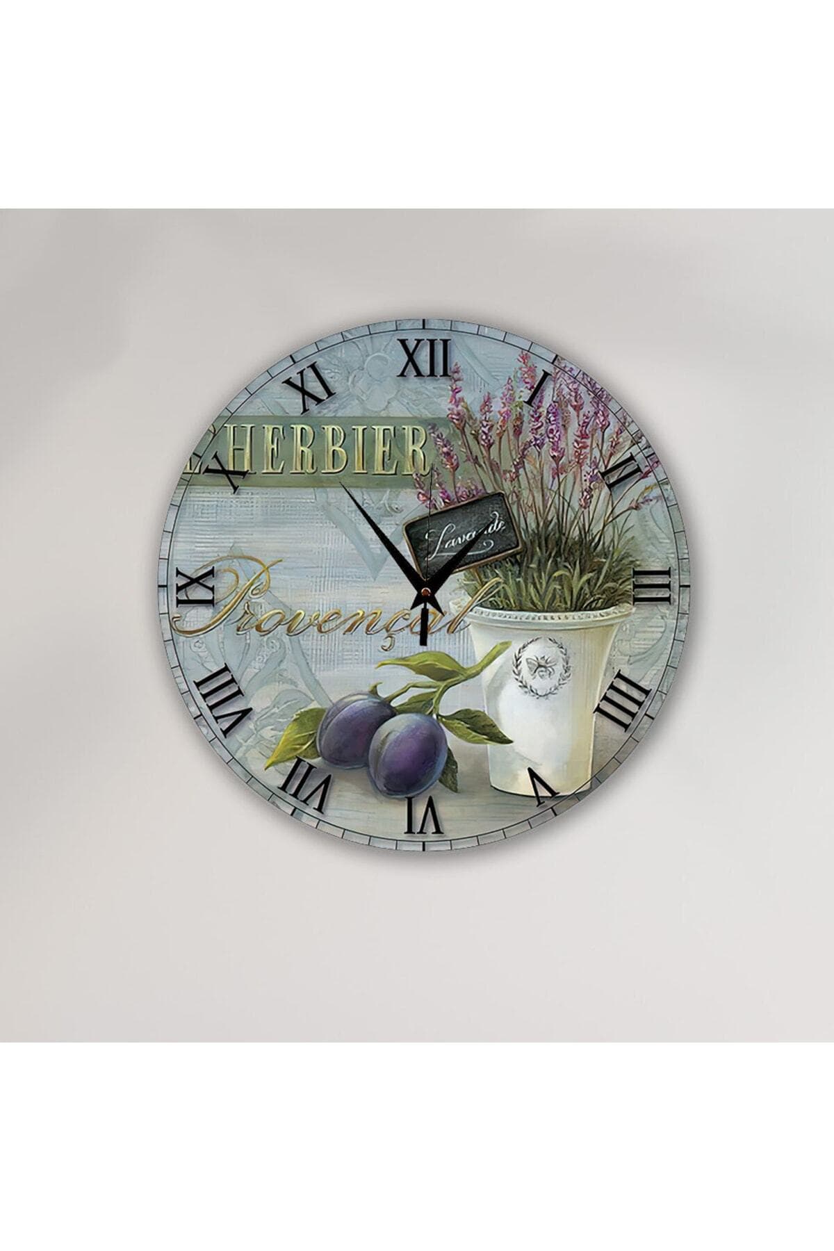 Retro Tasarımlı Duvar Saati 35x35 Cm - Detay