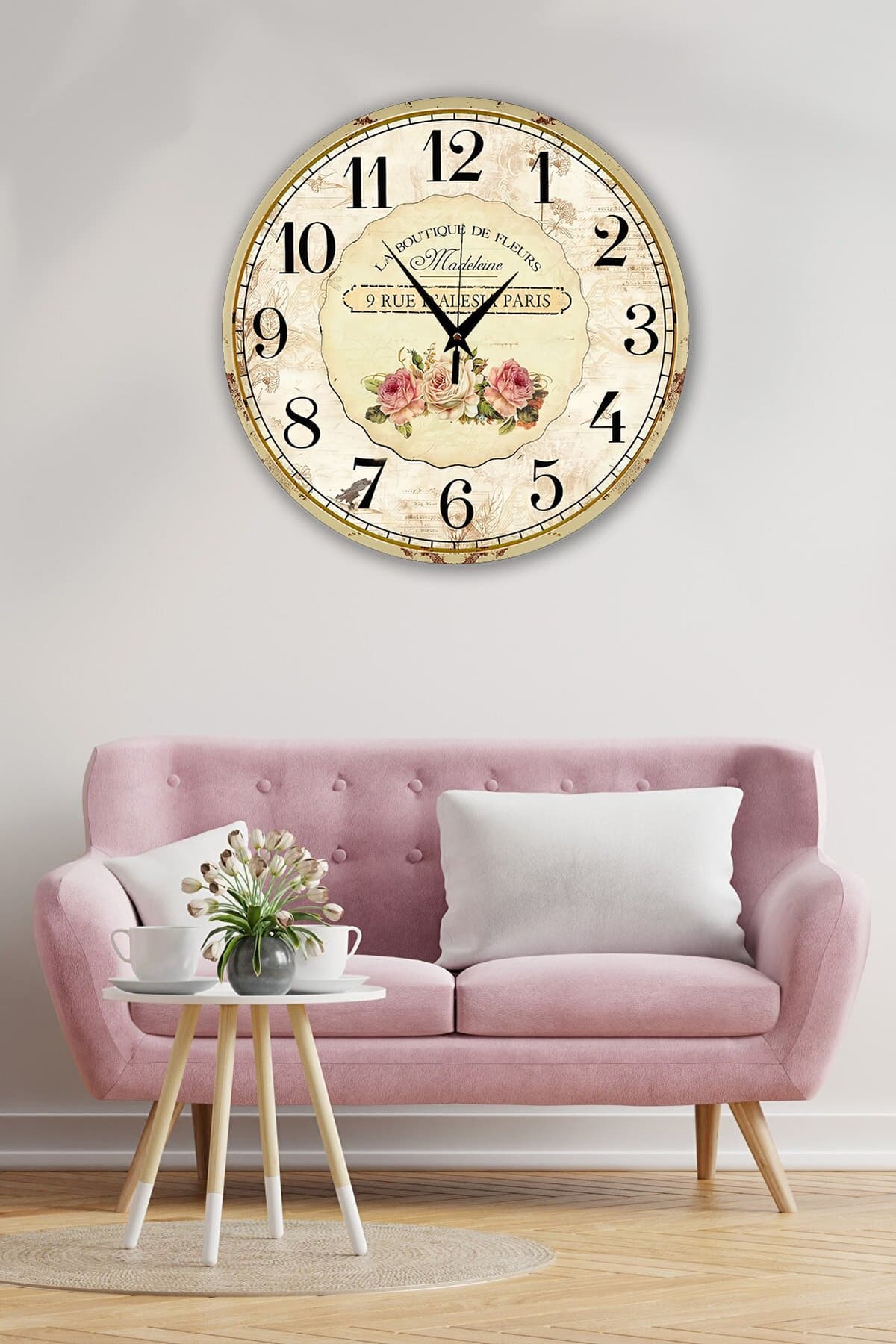 Bilge Retro Tasarımlı Duvar Saati 35 X 35 Cm