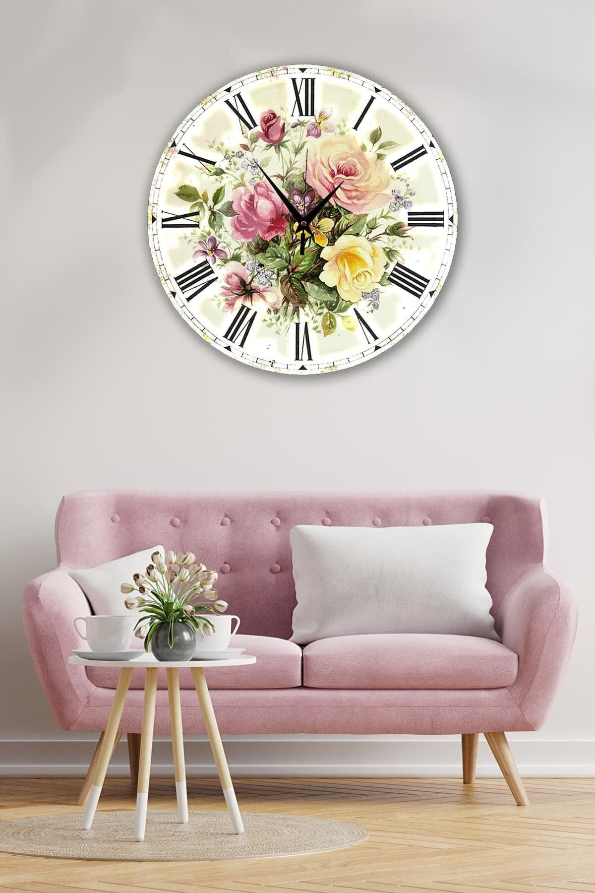 Bilge Retro Tasarımlı Duvar Saati 35 X 35 Cm