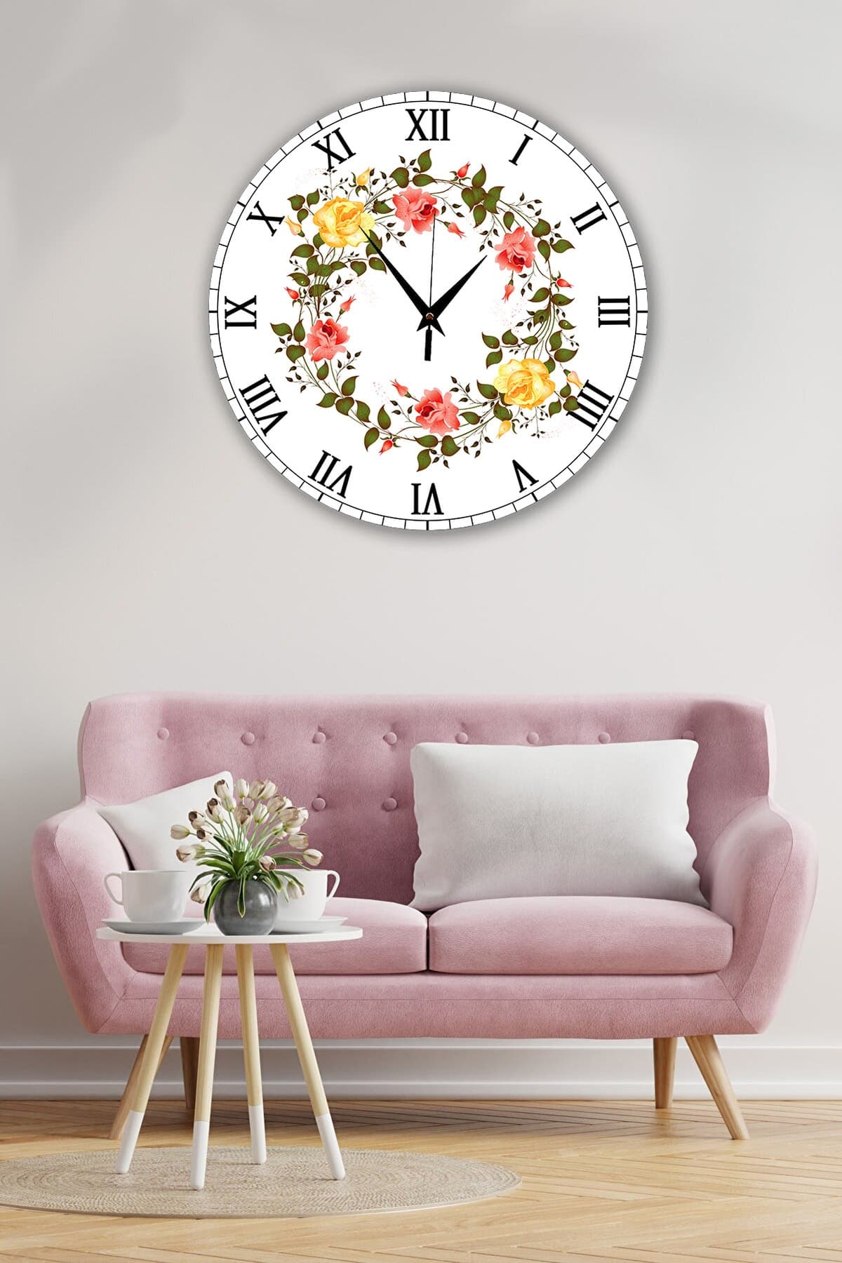 Bilge Retro Tasarımlı Duvar Saati 35 X 35 Cm