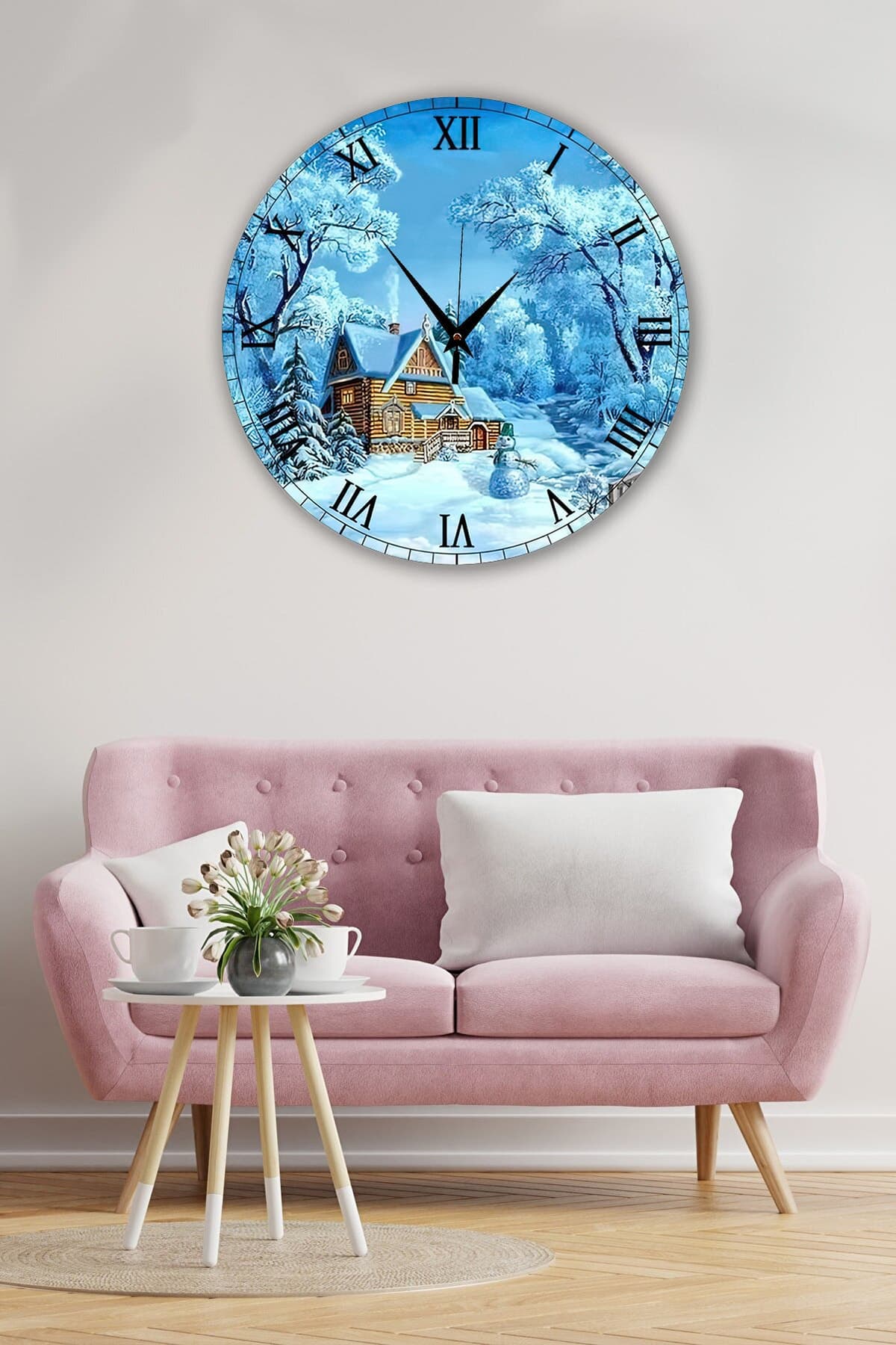 Bilge Retro Tasarımlı Duvar Saati 35 X 35 Cm