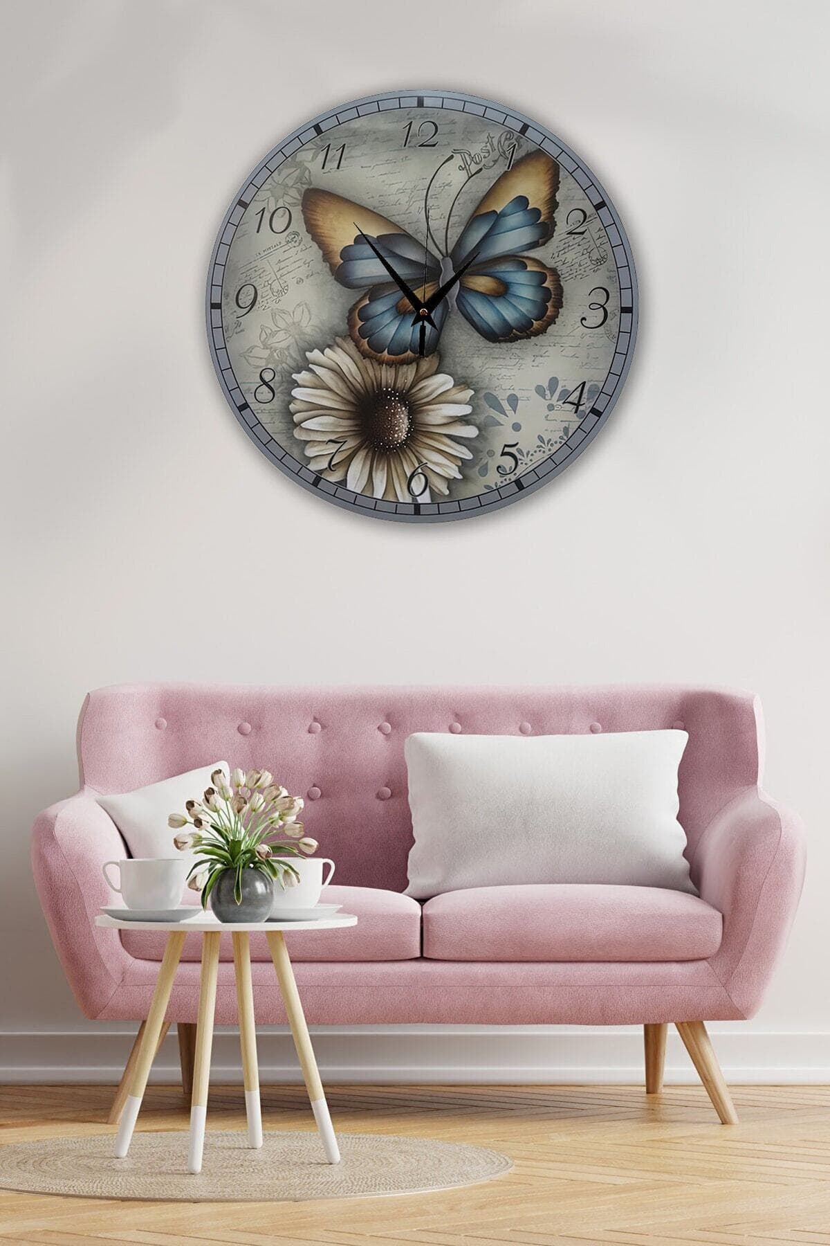 Bilge Retro Tasarımlı Duvar Saati 35 X 35 Cm
