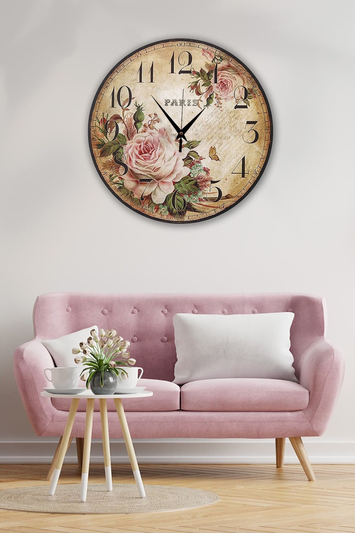 Bilge Retro Tasarımlı Duvar Saati 35 X 35 Cm