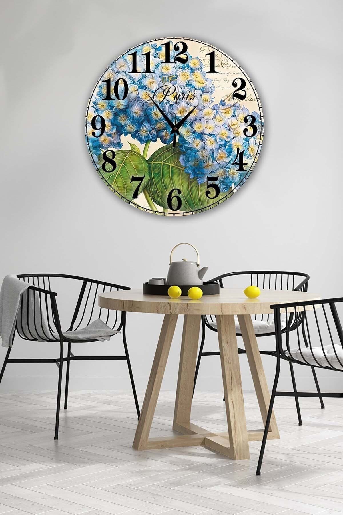 Bilge Retro Tasarımlı Duvar Saati 35 X 35 Cm