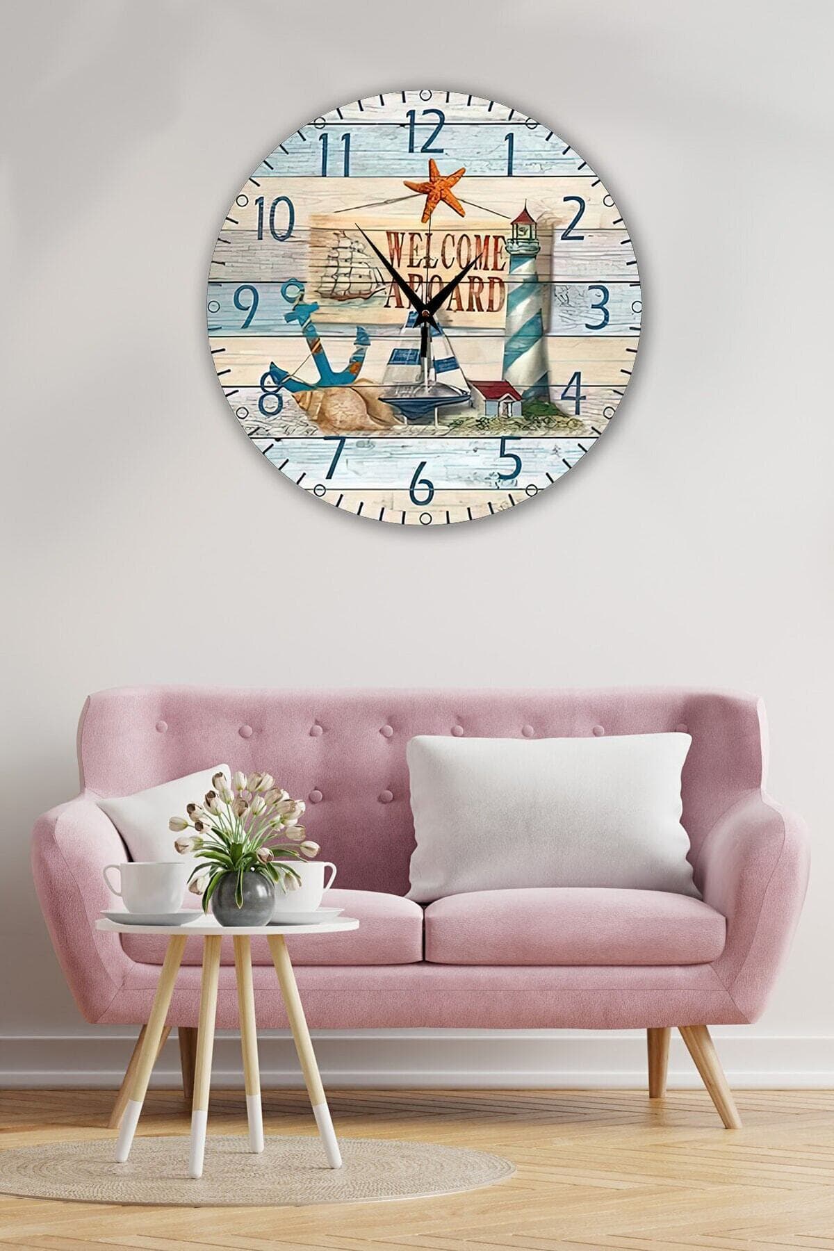 Bilge Retro Tasarımlı Duvar Saati 35 X 35 Cm