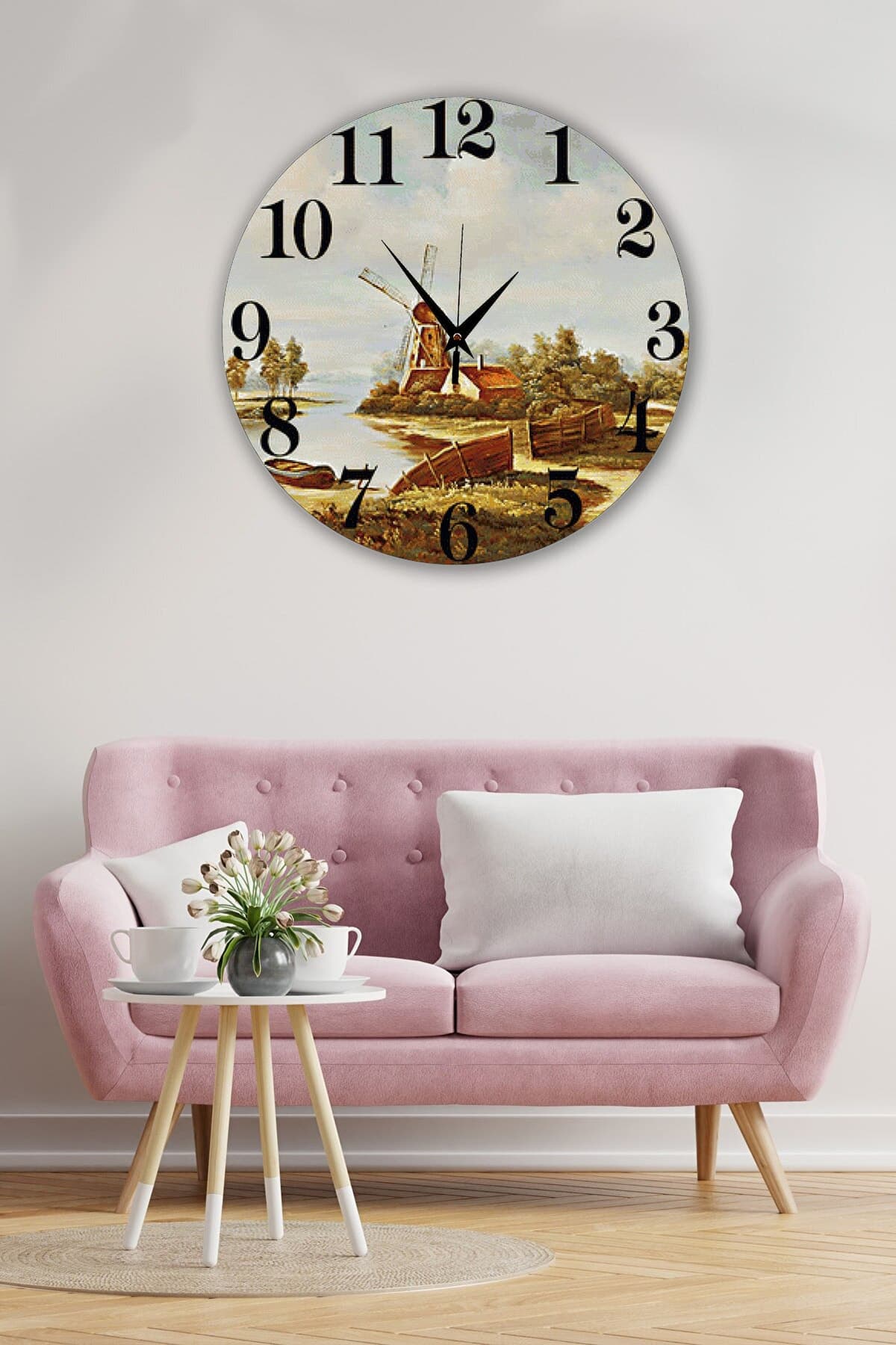 Bilge Retro Tasarımlı Duvar Saati 35 X 35 Cm