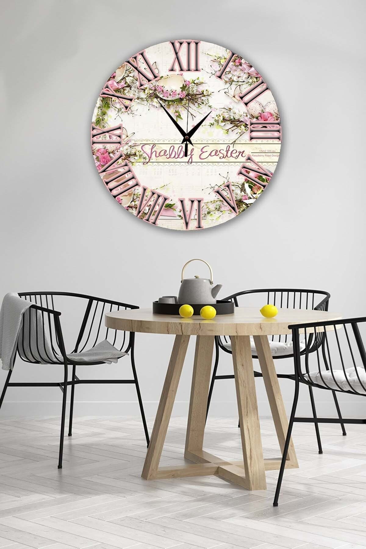 Bilge Retro Tasarımlı Duvar Saati 35 X 35 Cm