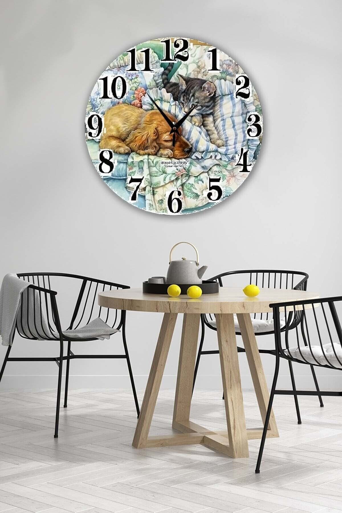 Bilge Retro Tasarımlı Duvar Saati 35 X 35 Cm