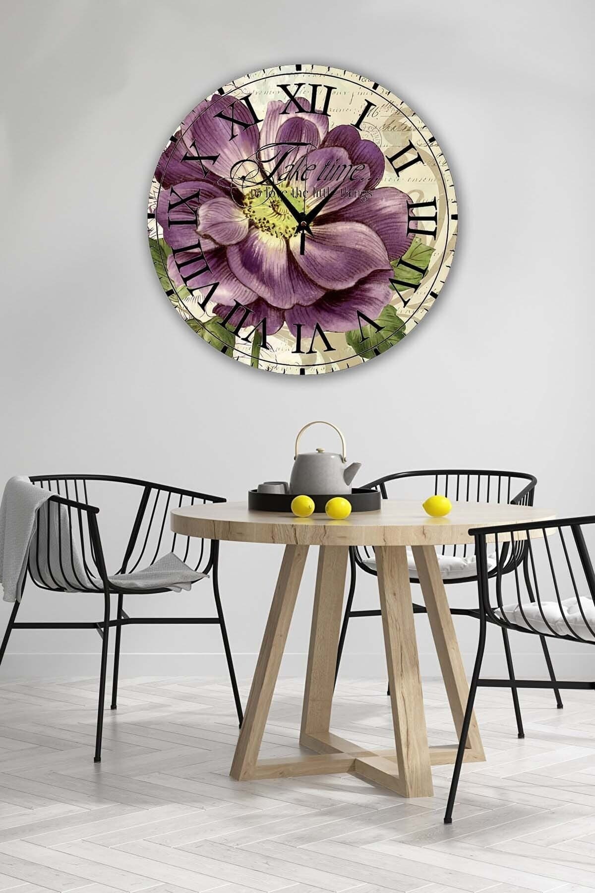Bilge Retro Tasarımlı Duvar Saati 35 X 35 Cm