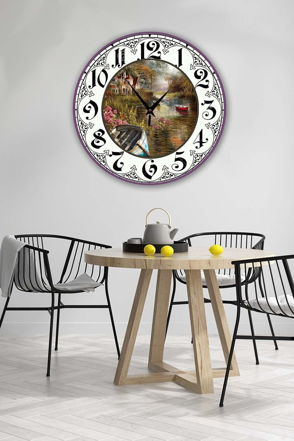 Bilge Retro Tasarımlı Duvar Saati 35 X 35 Cm