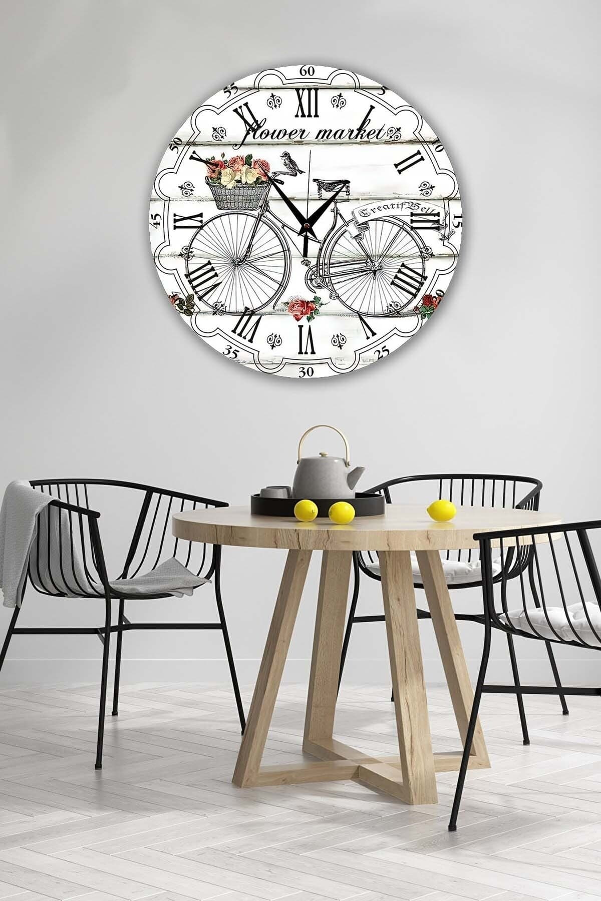 Bilge Retro Tasarımlı Duvar Saati 35 X 35 Cm