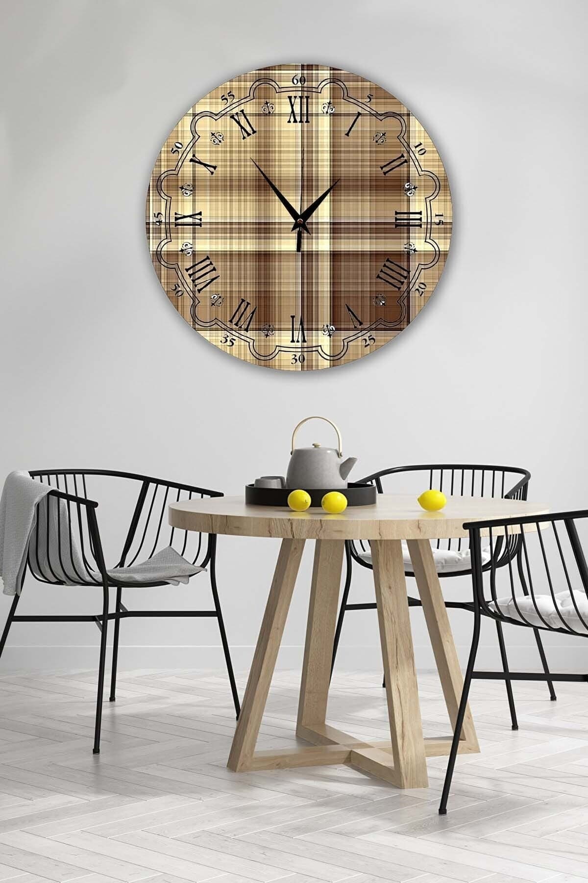 Bilge Retro Tasarımlı Duvar Saati 35 X 35 Cm