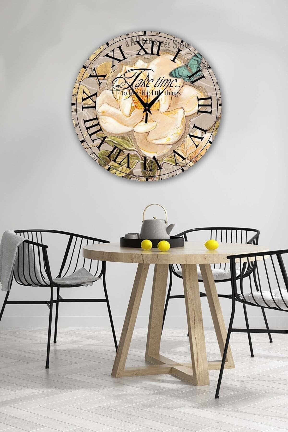 Bilge Retro Tasarımlı Duvar Saati 35 X 35 Cm