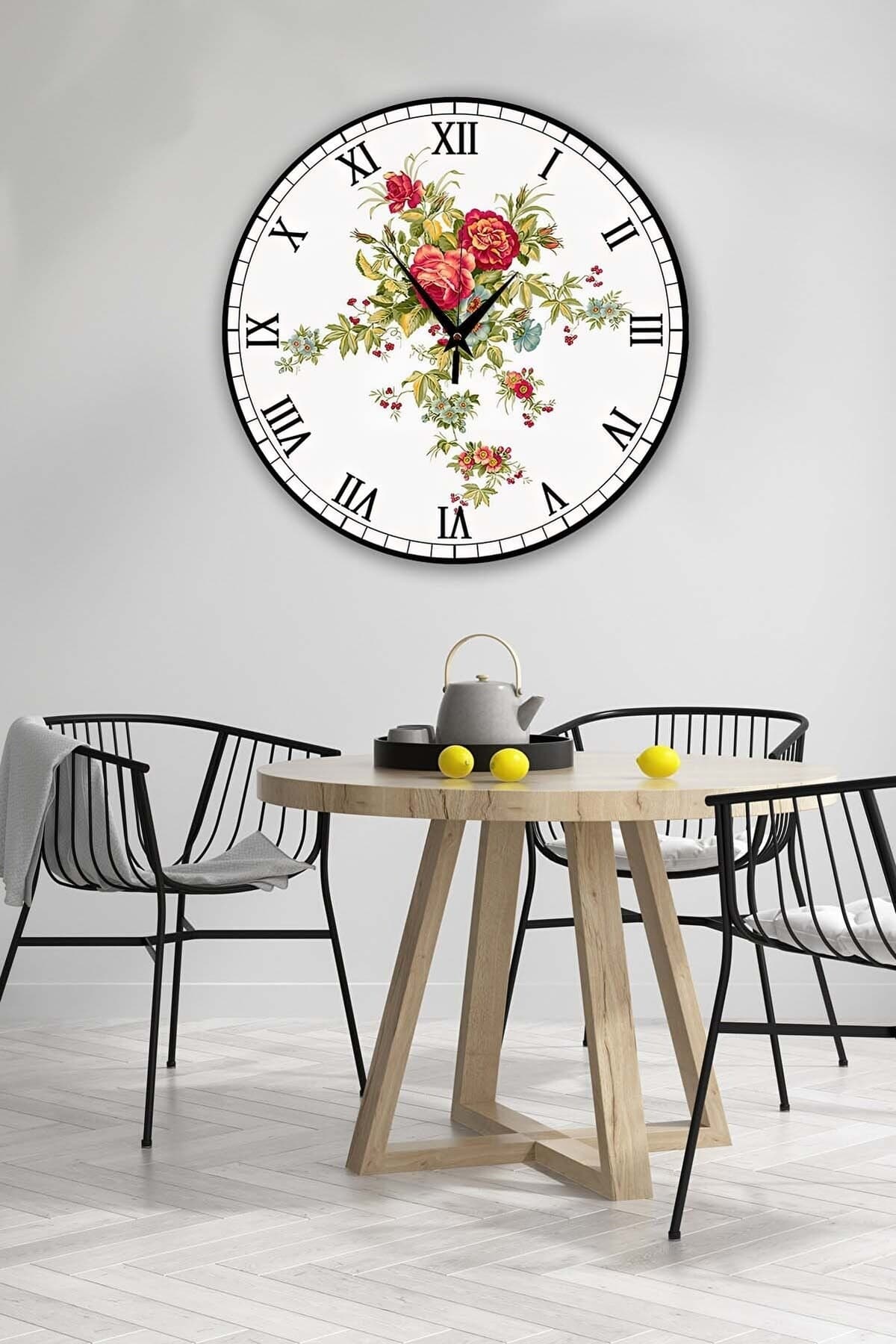 Bilge Retro Tasarımlı Duvar Saati 35 X 35 Cm