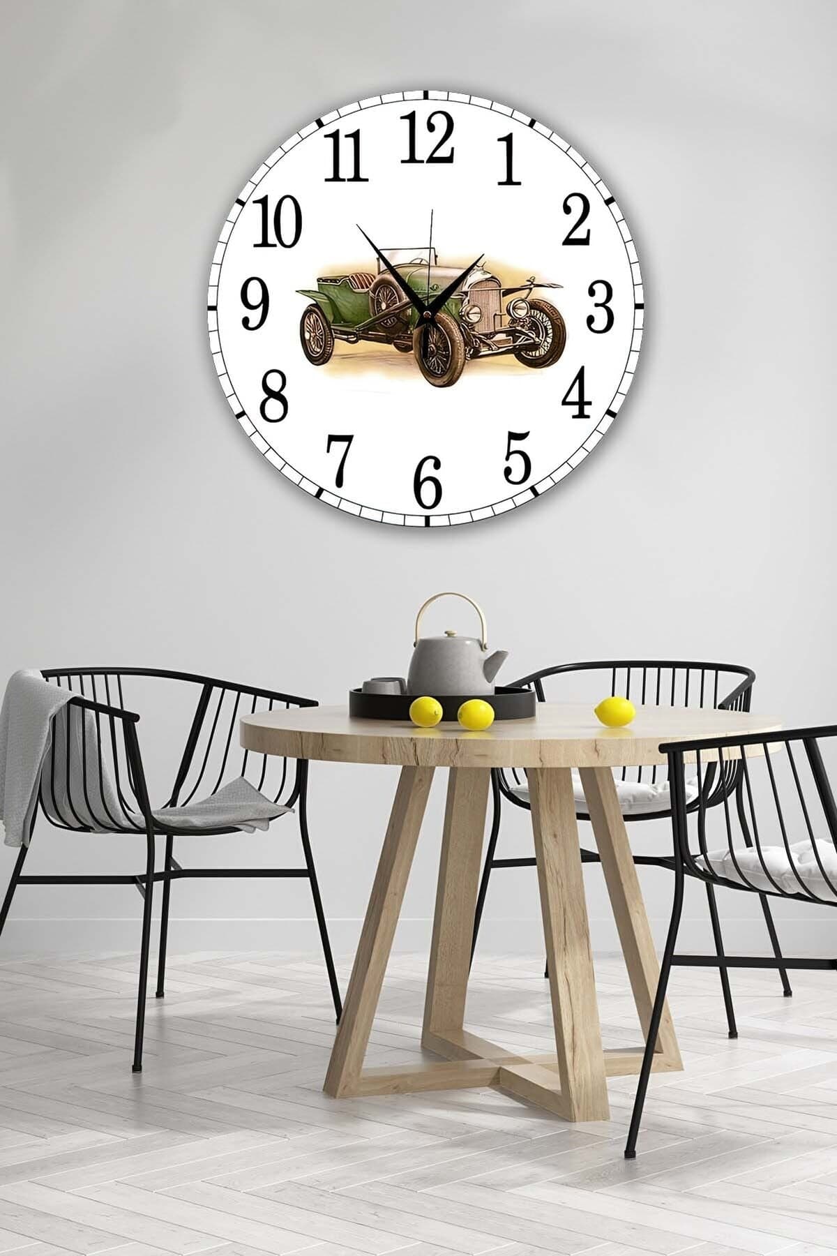 Bilge Retro Tasarımlı Duvar Saati 35 X 35 Cm