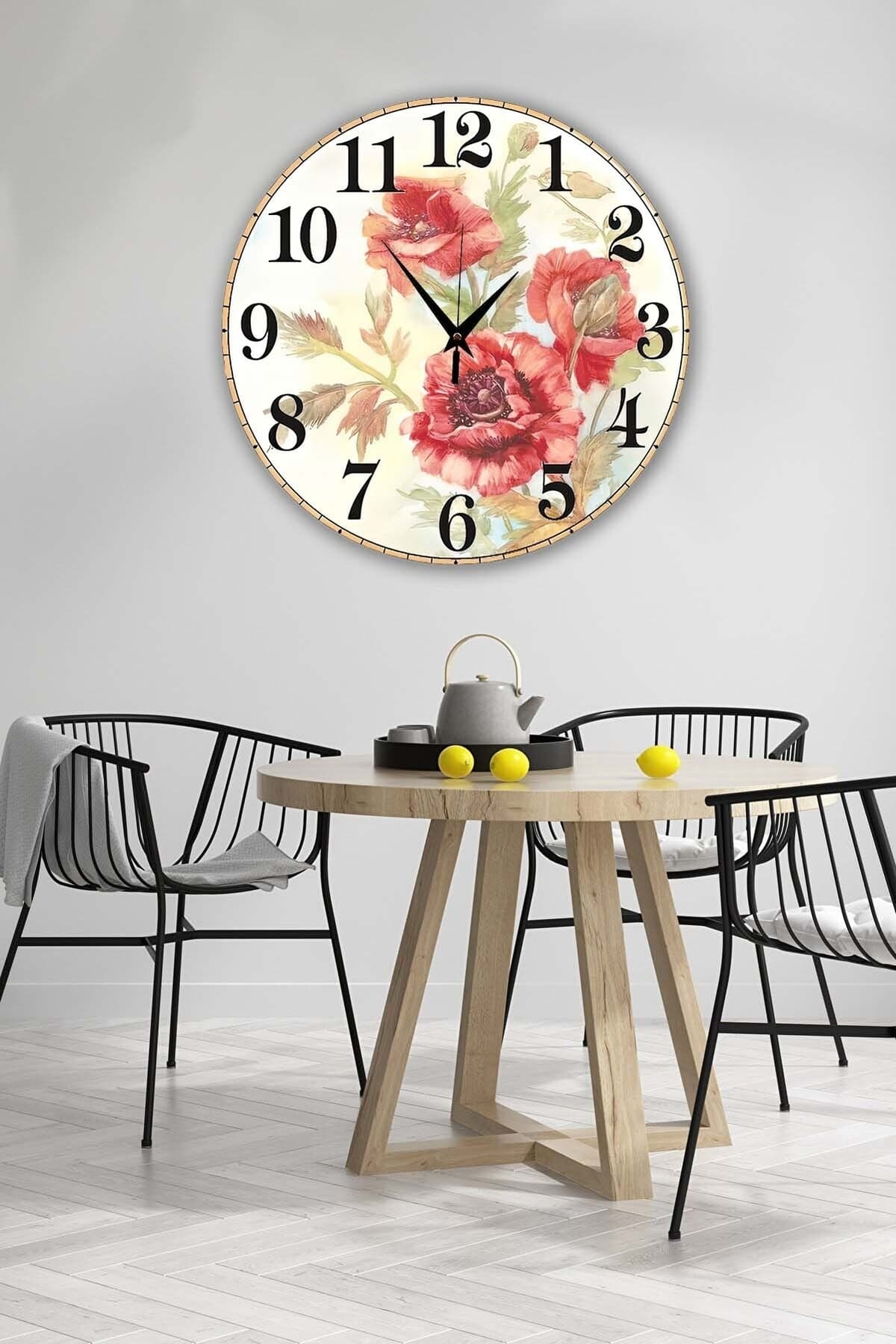 Bilge Retro Tasarımlı Duvar Saati 35 X 35 Cm