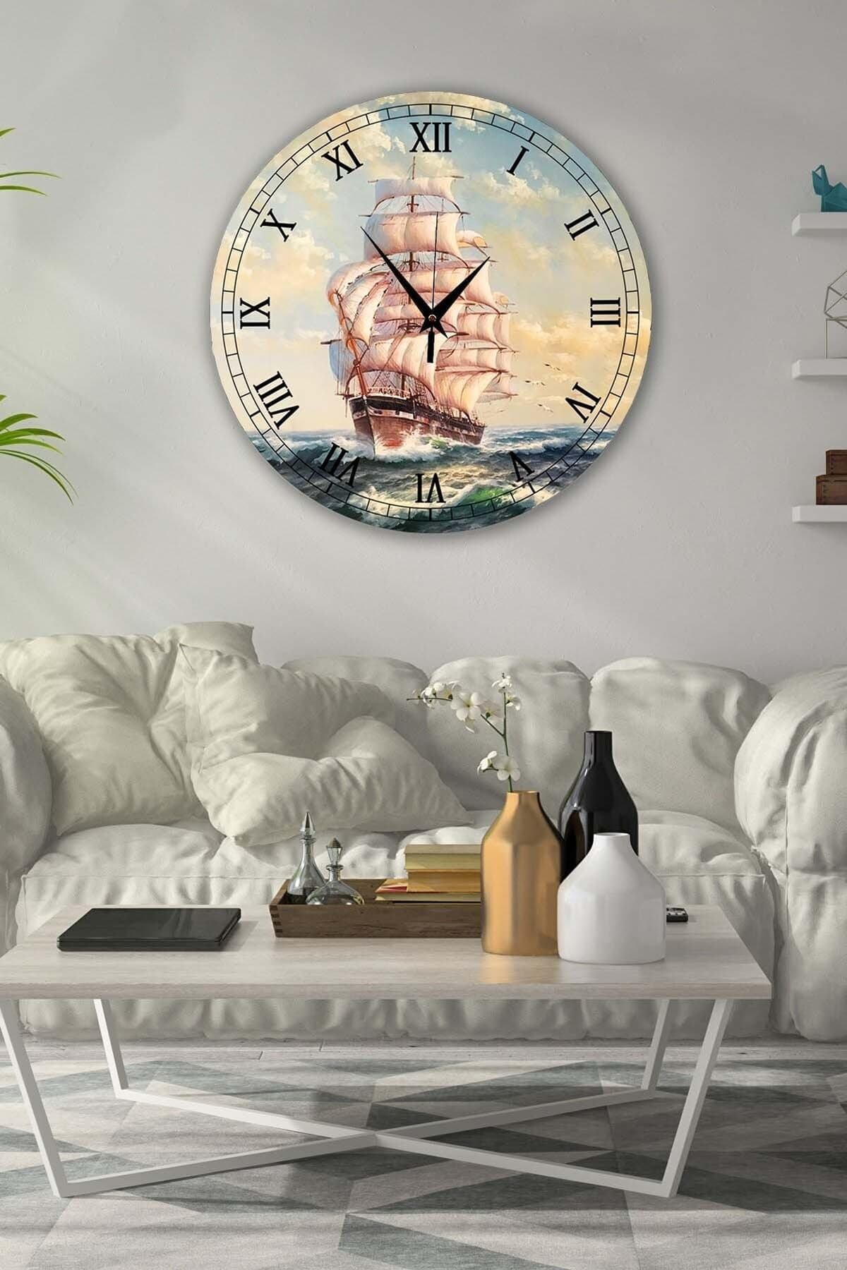 Bilge Retro Tasarımlı Duvar Saati 35 X 35 Cm