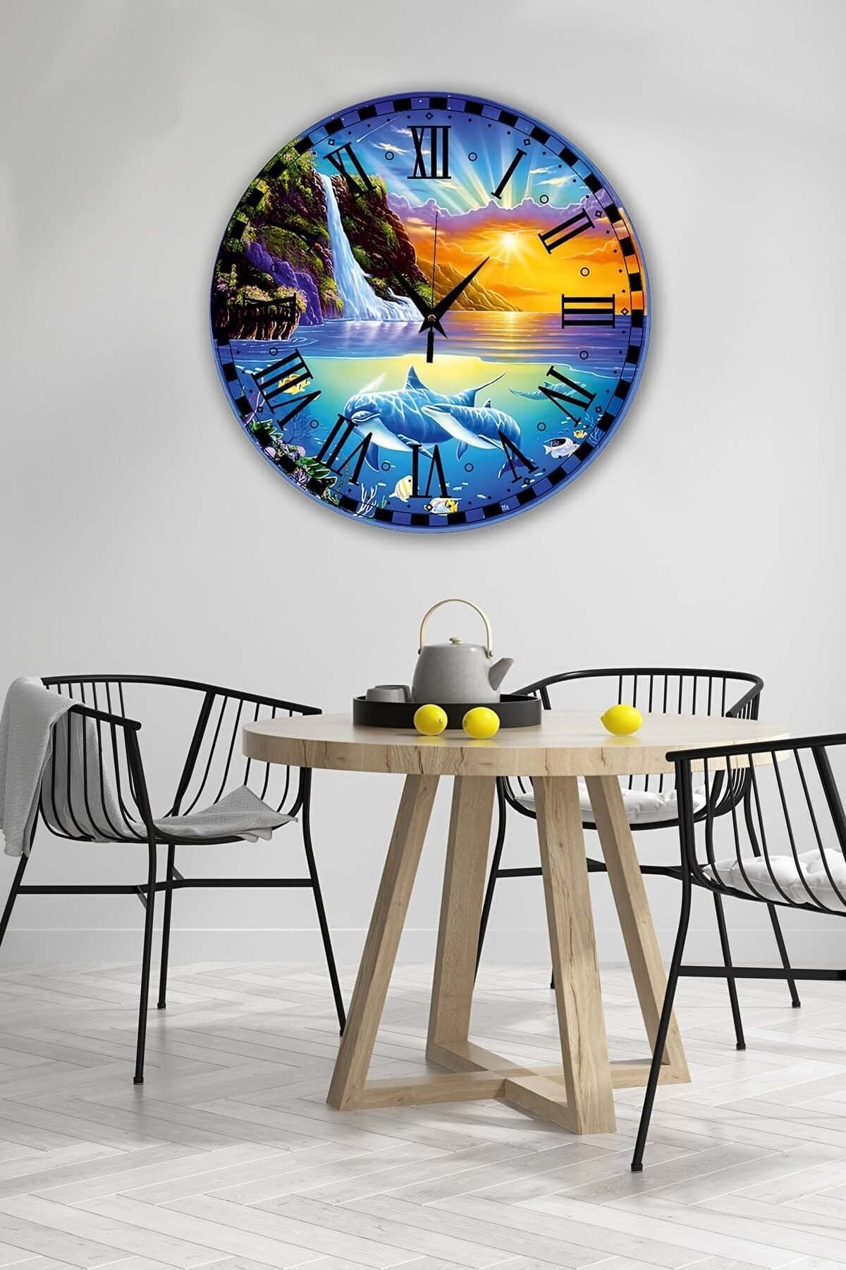 Retro Tasarımlı Duvar Saati 35x35 Cm