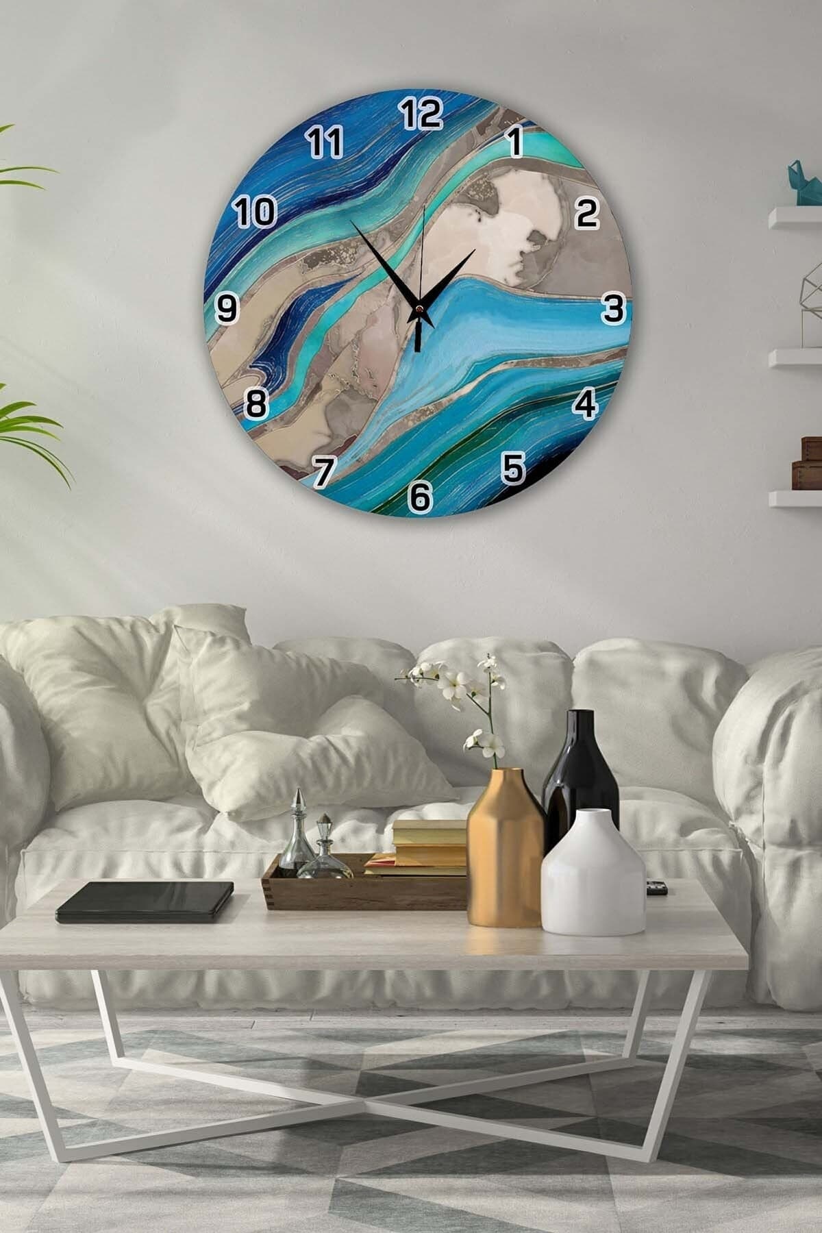 Retro Tasarımlı Duvar Saati 35x35 Cm