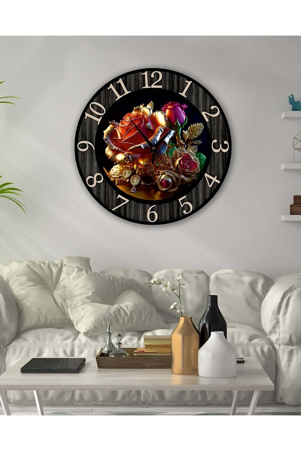 Retro Tasarımlı Duvar Saati 40 X 40 Cm
