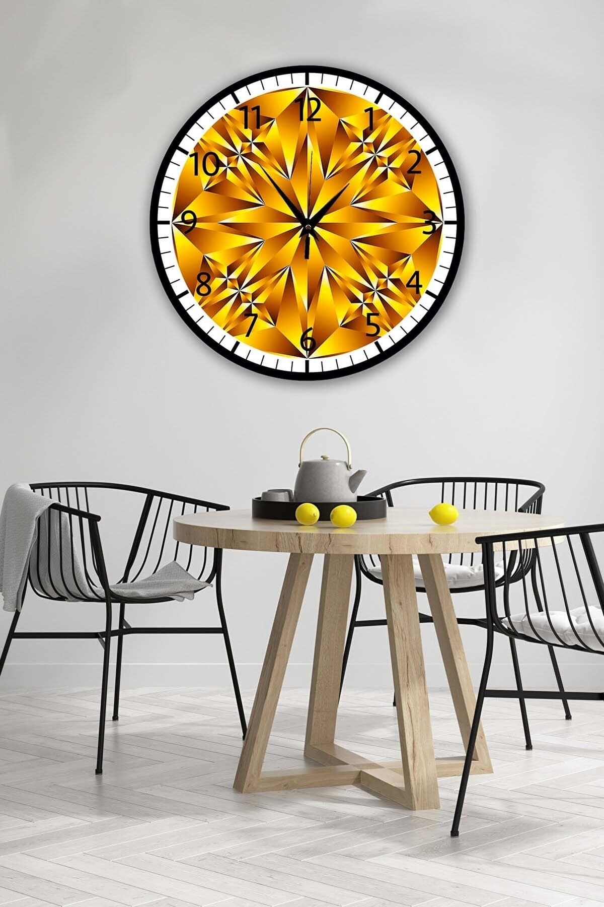 Retro Tasarımlı Duvar Saati 35 X 35 Cm