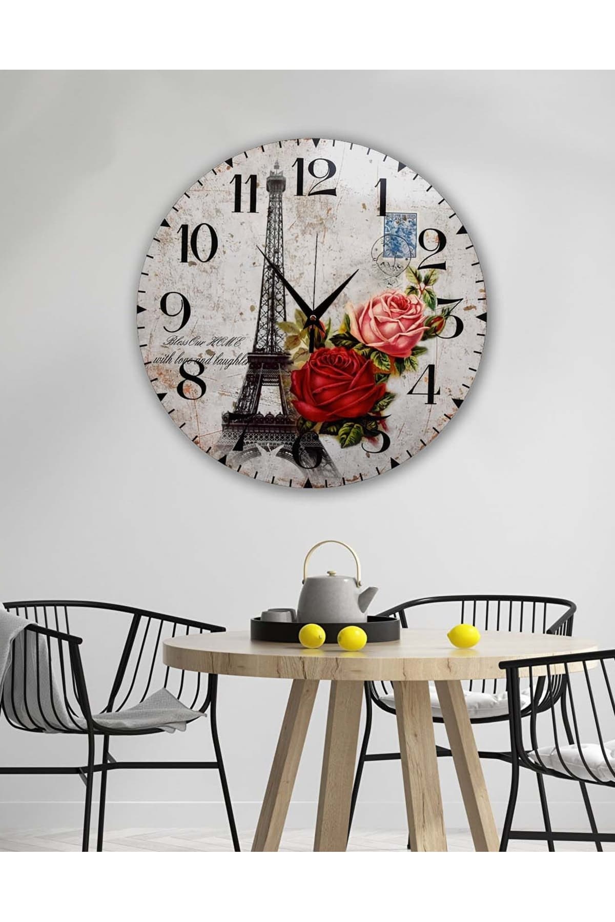 bilge Retro Tasarımlı Duvar Saati 35 x 35 CM